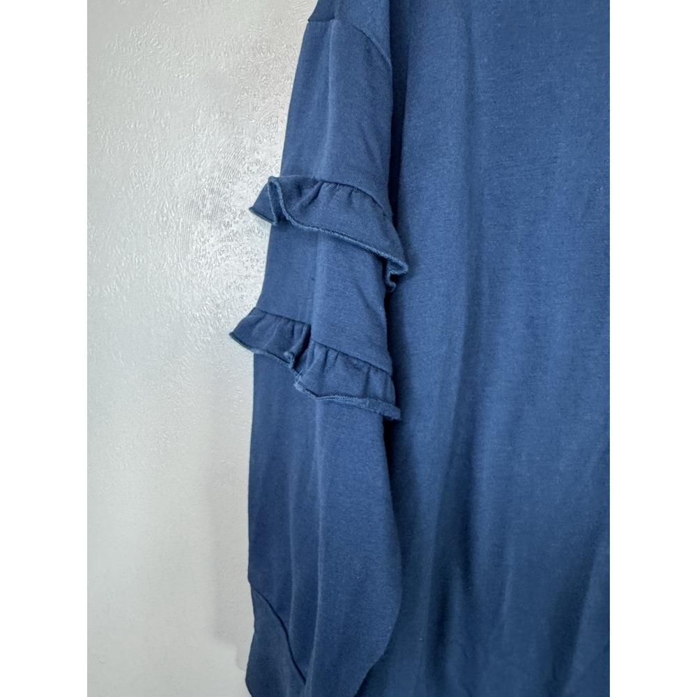 Matilda Jane Navy‎ Ruffled Sleeve Sweatshirt - Picture 2 of 6